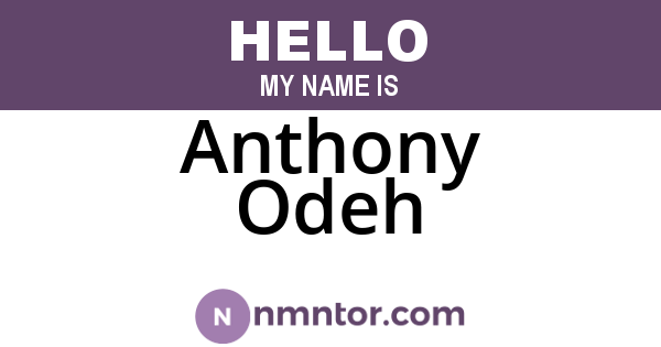 Anthony Odeh
