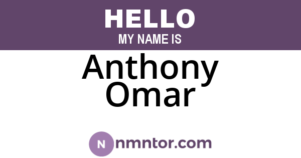 Anthony Omar