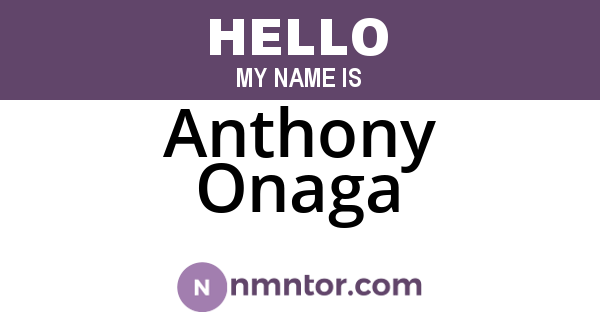Anthony Onaga