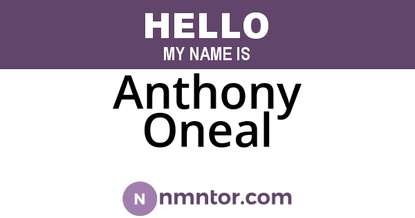 Anthony Oneal