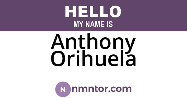 Anthony Orihuela