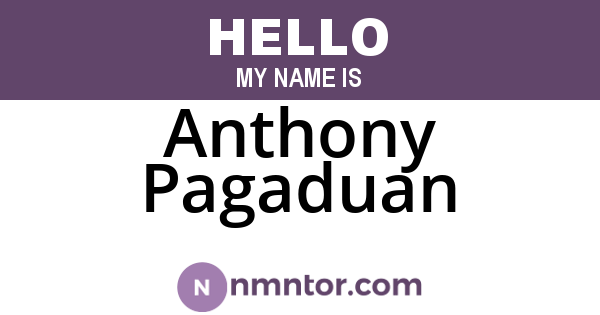 Anthony Pagaduan