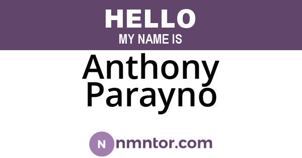 Anthony Parayno