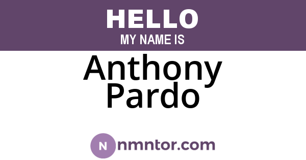 Anthony Pardo
