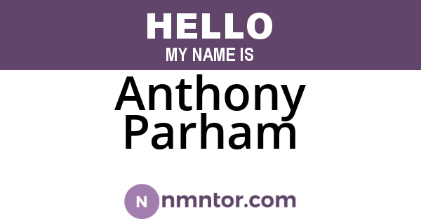 Anthony Parham