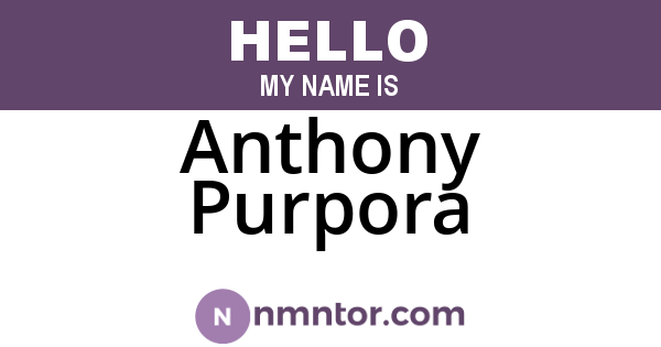 Anthony Purpora
