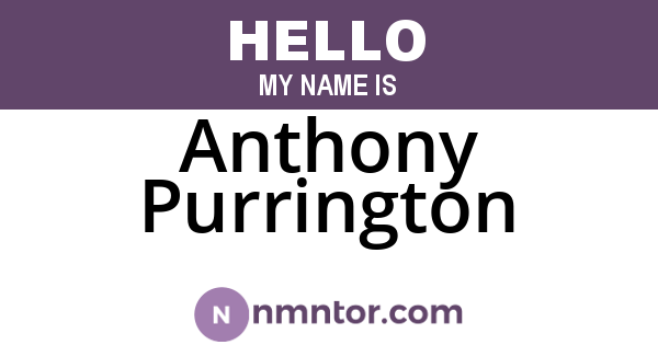 Anthony Purrington