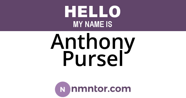Anthony Pursel