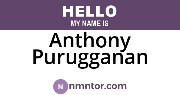 Anthony Purugganan