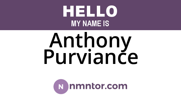 Anthony Purviance