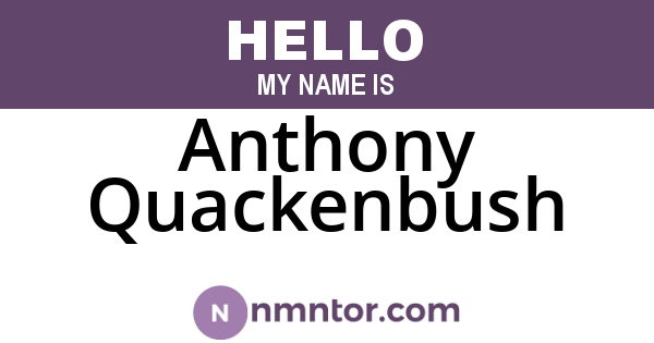 Anthony Quackenbush