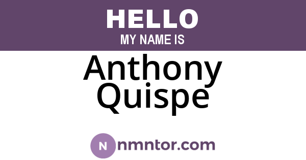 Anthony Quispe