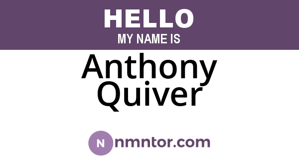 Anthony Quiver