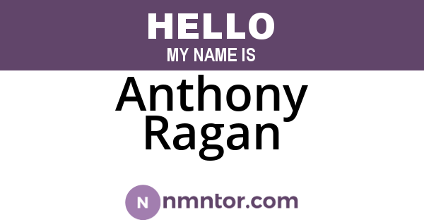 Anthony Ragan
