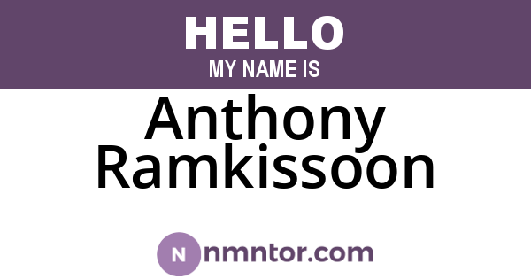 Anthony Ramkissoon