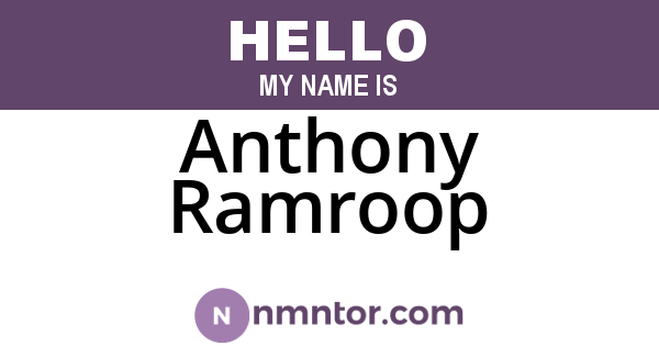 Anthony Ramroop
