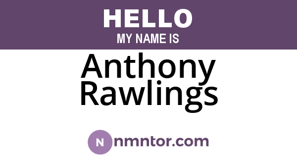 Anthony Rawlings
