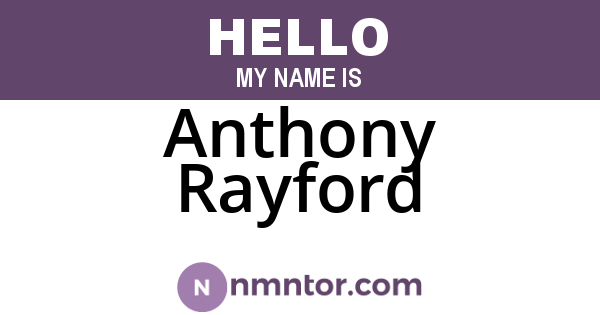 Anthony Rayford