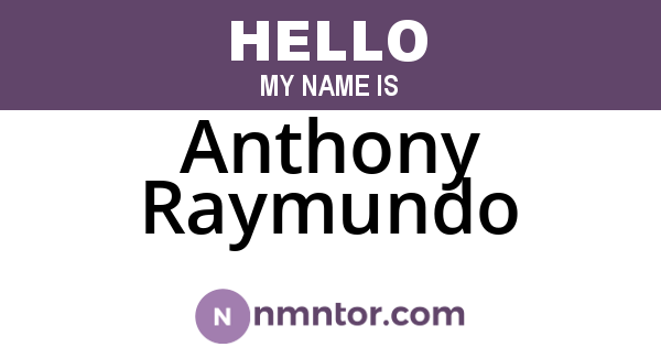 Anthony Raymundo