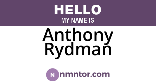 Anthony Rydman