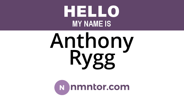 Anthony Rygg
