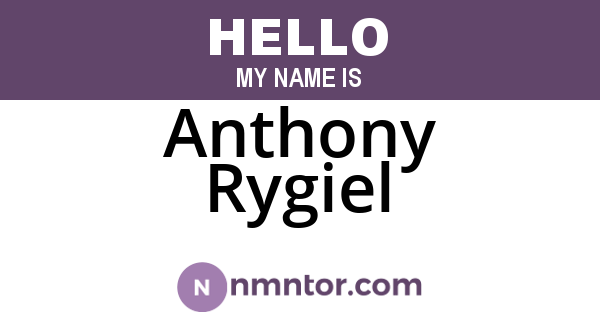 Anthony Rygiel
