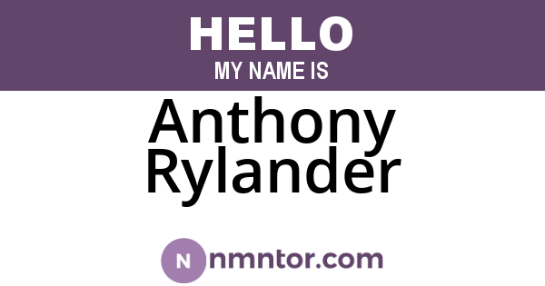 Anthony Rylander