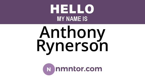 Anthony Rynerson