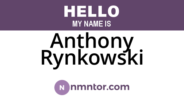 Anthony Rynkowski