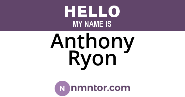 Anthony Ryon