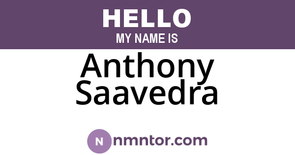 Anthony Saavedra