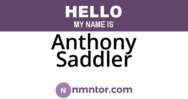 Anthony Saddler