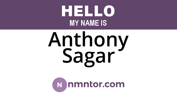 Anthony Sagar
