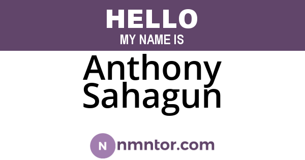 Anthony Sahagun