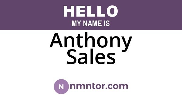 Anthony Sales