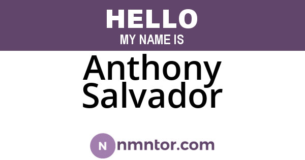 Anthony Salvador