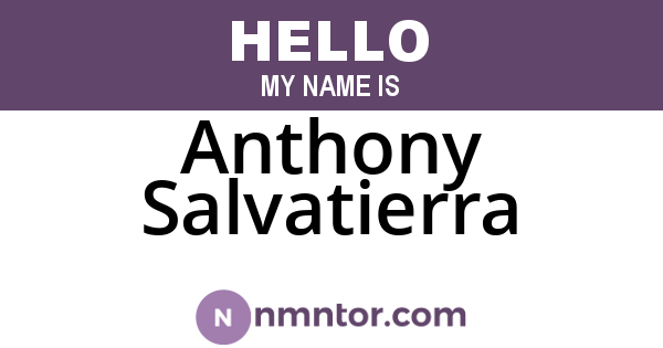 Anthony Salvatierra