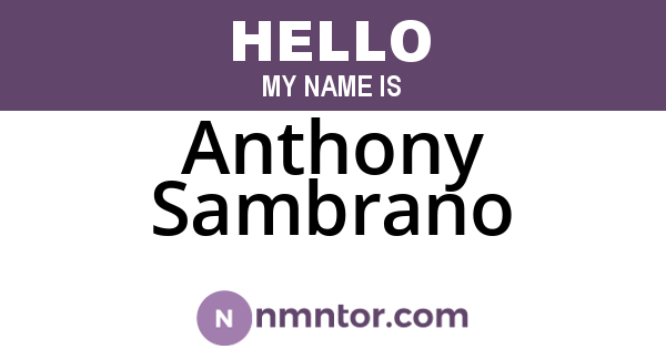 Anthony Sambrano