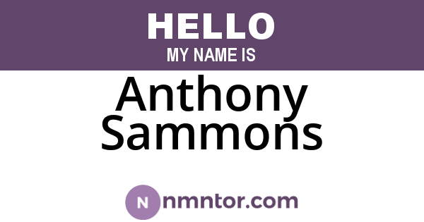 Anthony Sammons