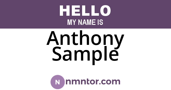Anthony Sample