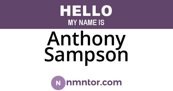 Anthony Sampson