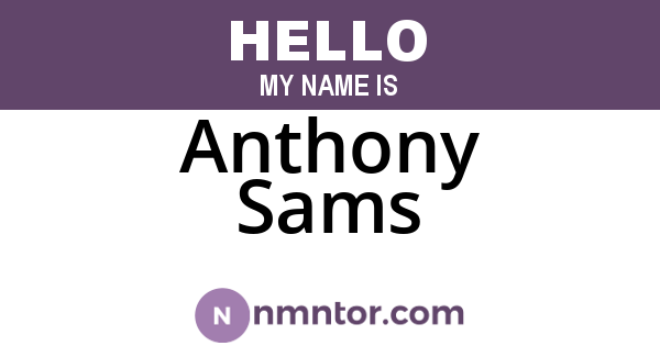 Anthony Sams