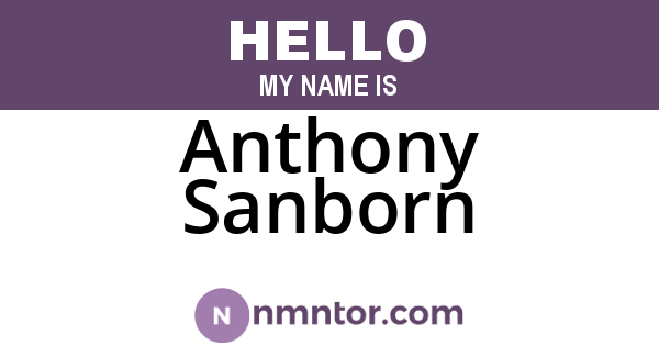 Anthony Sanborn