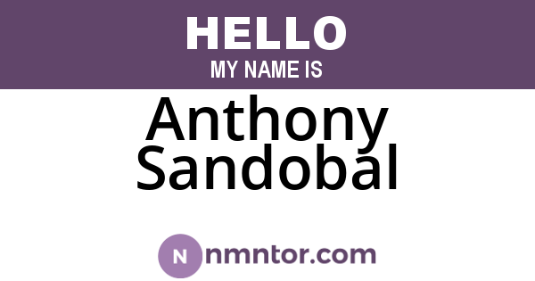 Anthony Sandobal