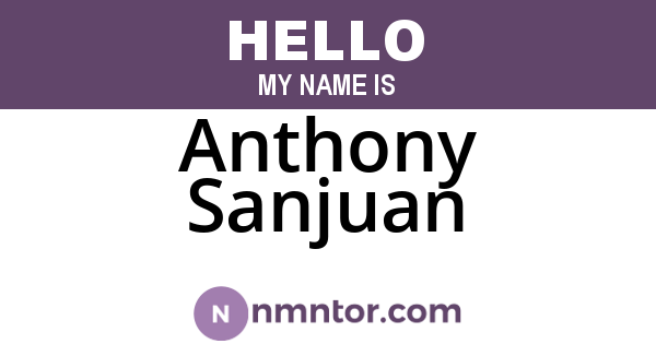 Anthony Sanjuan
