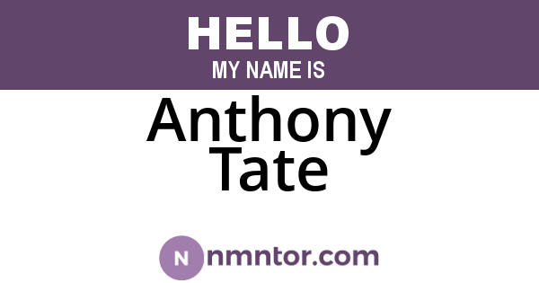 Anthony Tate