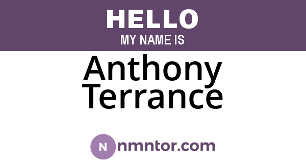 Anthony Terrance