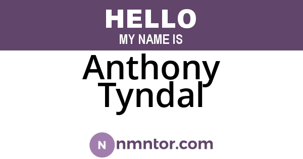 Anthony Tyndal