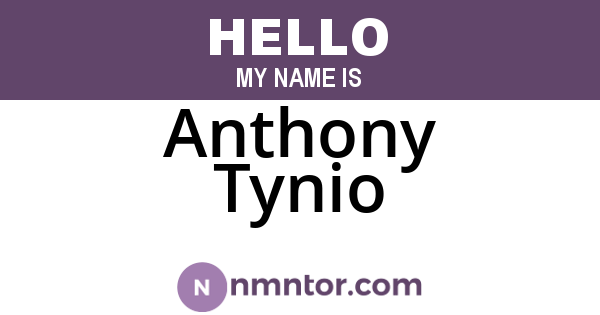 Anthony Tynio