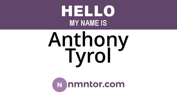 Anthony Tyrol